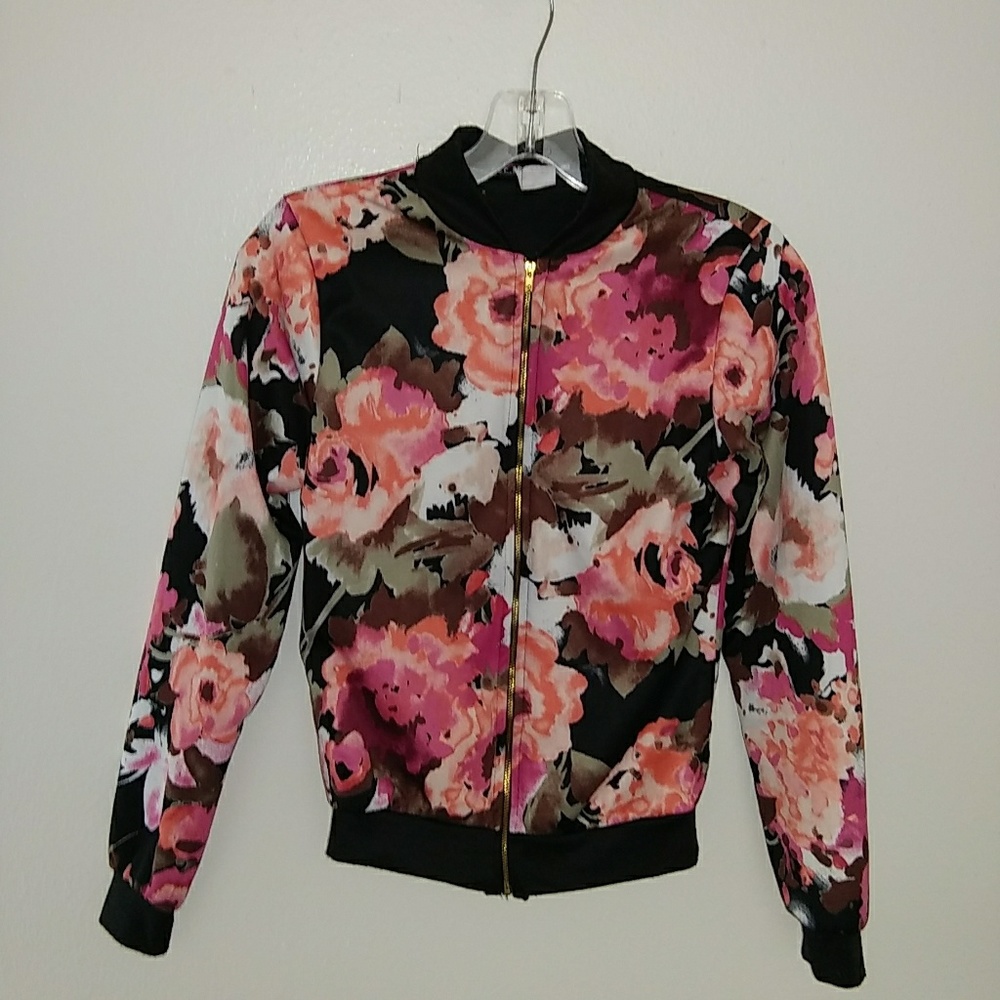 Floral bomber jacket